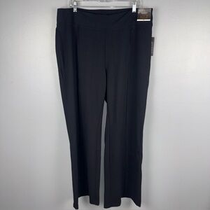 NWT Bold Elements Pants Women’s 1X Black High Rise Flare Tummy Control